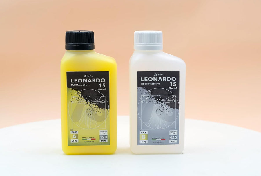 Leonardo 15 Silicone Rubber, Specific for Making Moulds That Faithfully reproduce Even The Smallest Details. 500 g. (250 g. Base + 250 g. Catalyst).