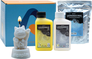 Leonardo Candle Kit Set for Candles with Wax and Silicone to Create Customized Moulds and Candles from Small Items
