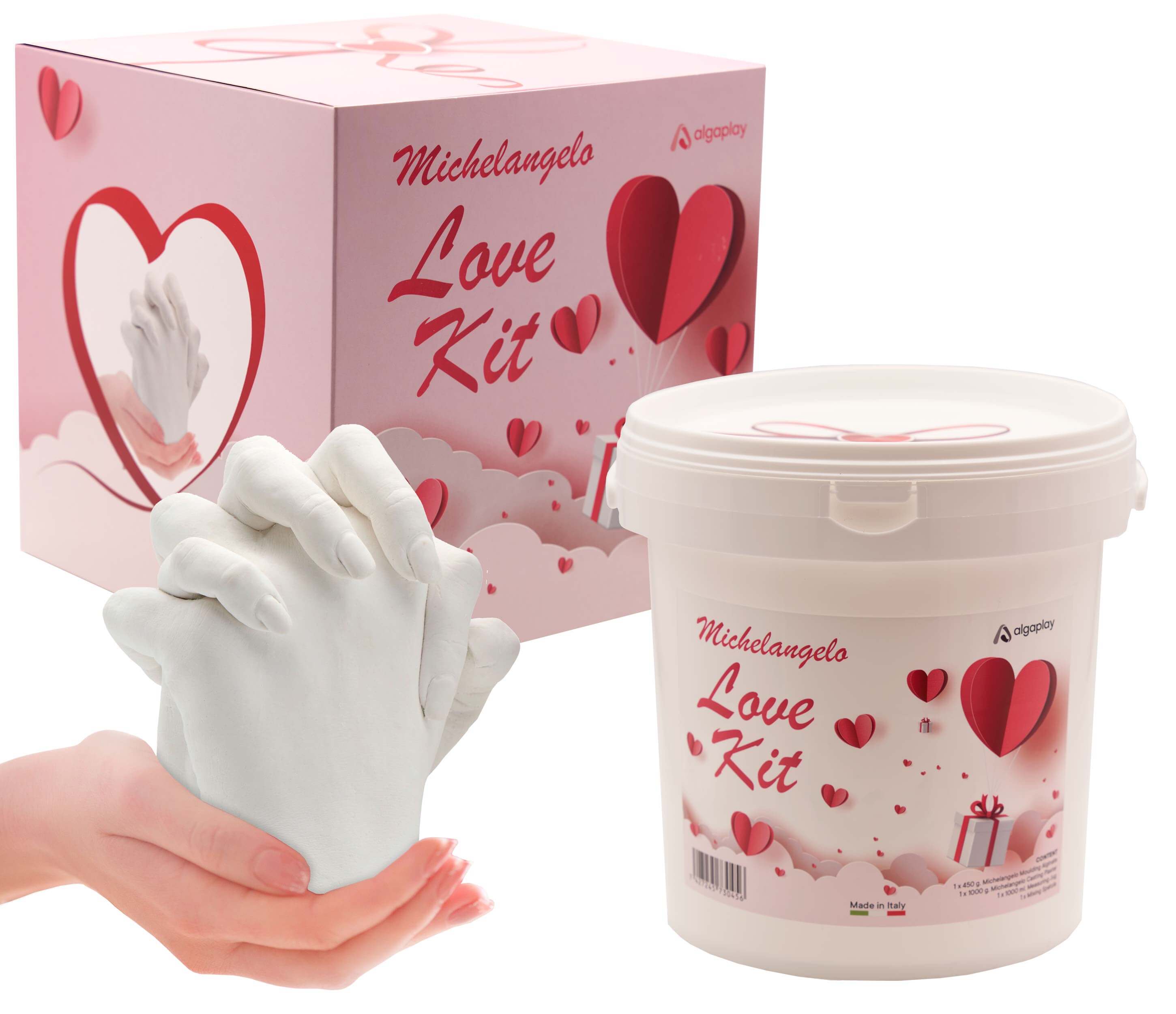 Michelangelo LOVE standard hand casting kit with gift box, without pedestal