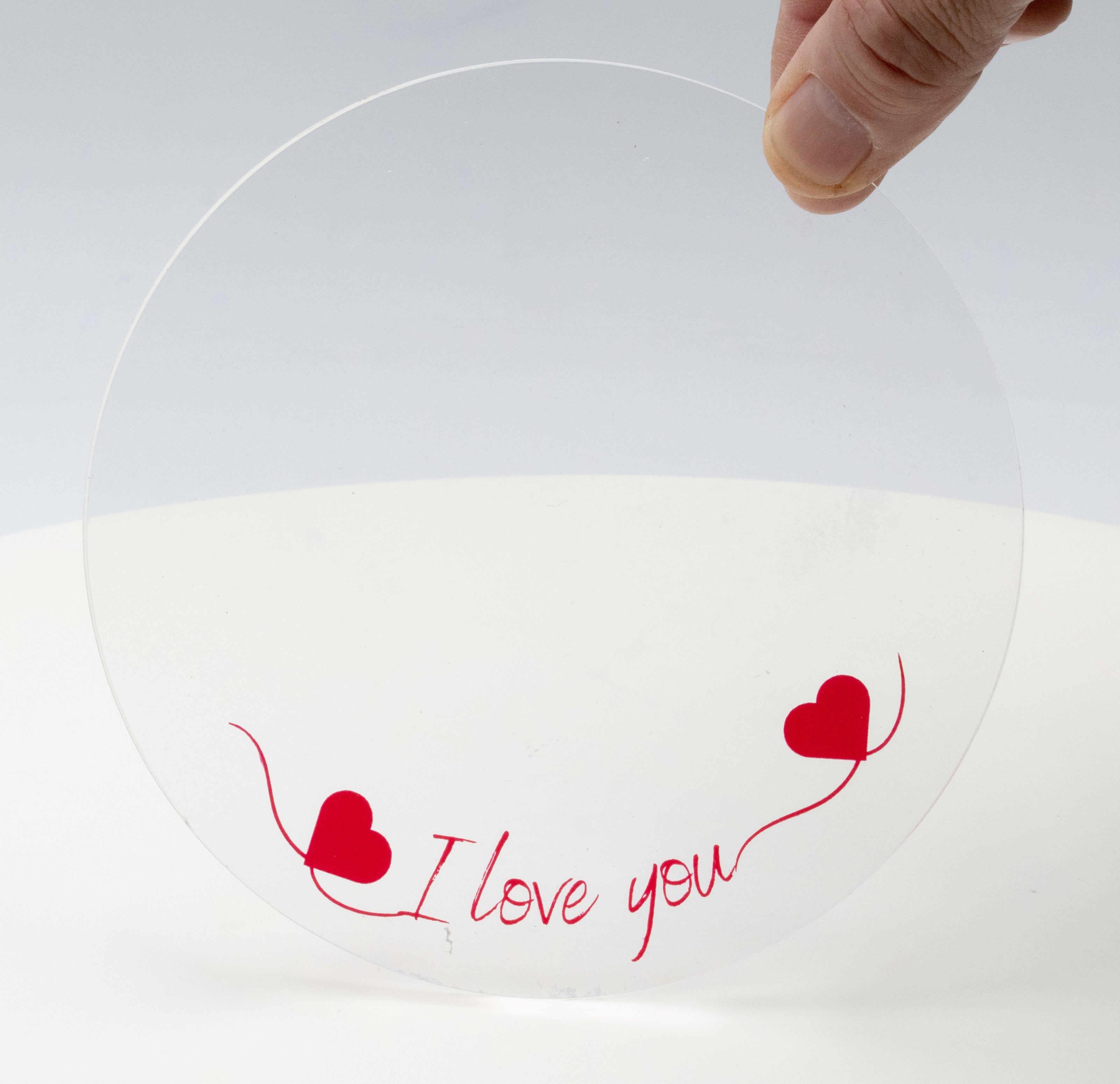 I Love You Hand Casting Kit. Romantic Couple Keepsake with Transparent Pedestal Display Base